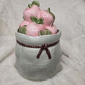 Vintage Ceramic‎ Apple Sack Cookie Jar